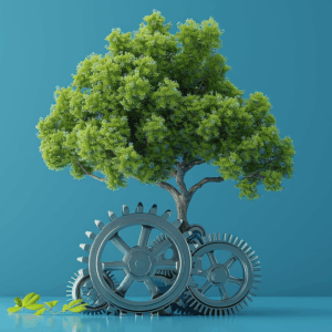 3d-illustration-tree-growing-gears-with-copy-space 3d-illustration-tree-growing-gears-with-copy-space